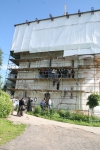 02-Древлехранители осматривают ход реставрации Успенского храма в г. Звенигороде