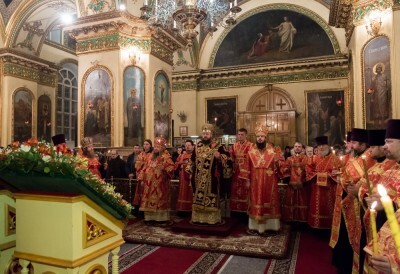 В день тезоименитства митрополит Серафим совершил всенощное бдение в Успенском кафедральном соборе Пензы