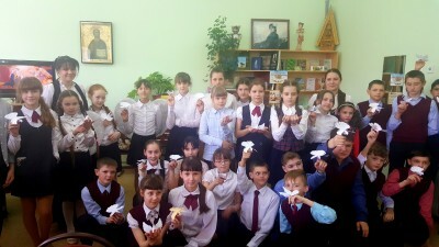 Воспитанники воскресной школы встретились с учащимися школы № 19 города Пензы в городской библиотеке