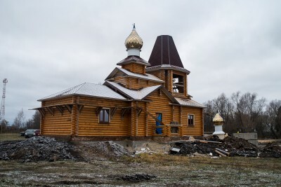 Освящение крестов храма Рождества Христова в селе Кижеватово
