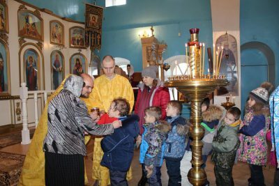 Покровский храм города Городище посетили воспитанники детского сада