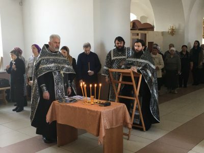 Таинство Святого Елеосвящения в Димитриевском храме г. Каменки