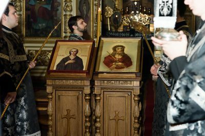 Митрополит Серафим совершил утреню с чтением Великого канона преподобного Андрея Критского в Успенском кафедральном соборе