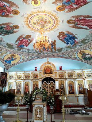 В Димитриевском храме г. Каменки закончились работы по росписи центрального свода