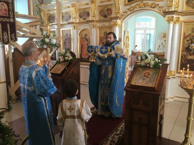 Празднование Успения Пресвятой Богородицы в Димитриевском храме города Каменки