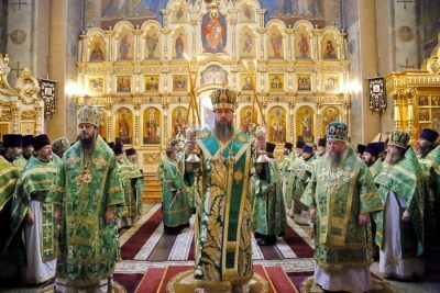 Митрополит Серафим поздравил с тезоименитством Преосвященнейшего Нестора, епископа Кузнецкого и Никольского