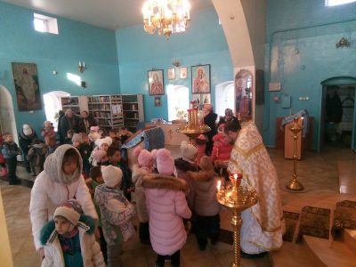 Покровский храм города Городище посетили воспитанники детского сада