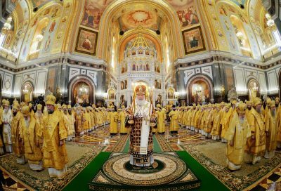 Митрополит Серафим сослужил Святейшему Патриарху Кириллу на Литургии в Храме Христа Спасителя