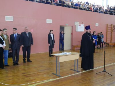 Священник поздравил кадетов с принятием присяги