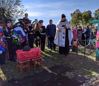 В Нижнеломовском благочинии состоялось перезахоронение останков воина