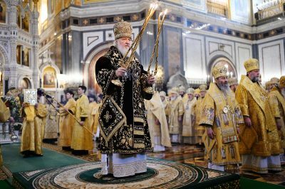 Митрополит Серафим сослужил Святейшему Патриарху Кириллу на Литургии в одиннадцатую годовщину патриаршей интронизации