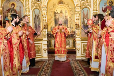 В Неделю о слепом митрополит Серафим совершил Литургию в Успенском кафедральном соборе