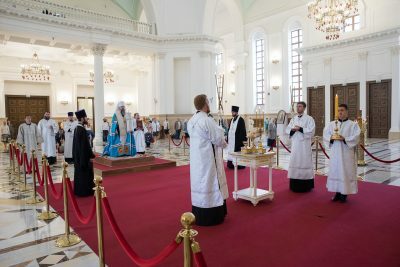 В канун Вознесения Господня митрополит Серафим совершил всенощное бдение в Спасском кафедральном соборе Пензы