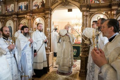 В Неделю 7-ю по Пасхе митрополит Серафим совершил литургию в храме в честь преподобного Пимена Угрешского в Пензе