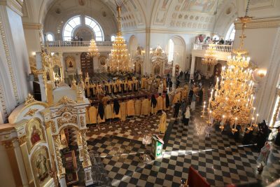 Митрополит Серафим принял участие в соборном архиерейском богослужении в кафедральном соборе города Саранска