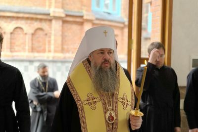 Митрополит Серафим совершил литию в храме-усыпальнице в честь великомученика Димитрия Солунского