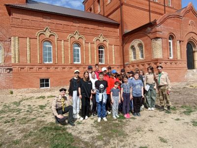 Юные разведчики НОРД «Русь» побывали в гостях у воспитанников воскресной школы в Шемышейке