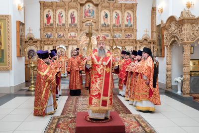В день памяти прмц. Гермогены (Кадомцевой) митрополит Серафим совершил литургию в Нижнеломовском Успенском женском монастыре