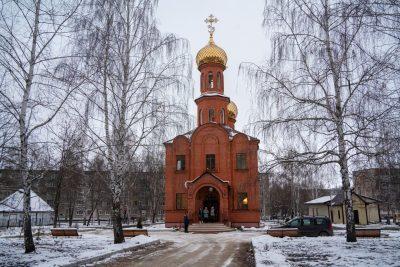 В день престольного праздника митрополит Серафим совершил литургию в Александро-Невском храме в Каменке