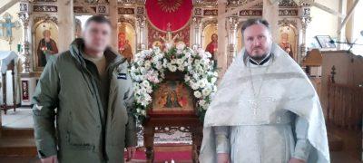 Иерей Сергий Карасев благословил воина в командировку в зону СВО