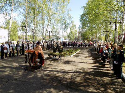 Священник совершил благодарственный молебен за дарование Победы в Великой Отечественной войне