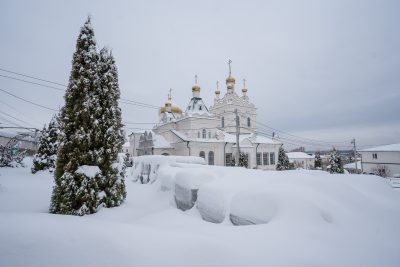 В день отдания праздника Рождества Христова митрополит Серафим совершил литургию в Троицком женском монастыре