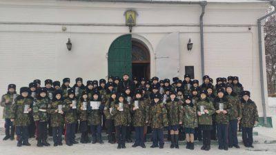 Воспитанники Губернского казачьего генерала Слепцова кадетского корпуса посетили Митрофановский храм Пензы