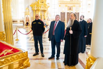 Спасский собор посетил заместитель начальника управления Президента РФ по государственной политике в гуманитарной сфере Николай Овсиенко