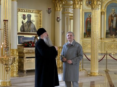 Спасский кафедральный собор посетил экс-министр здравоохранения России Михаил Зурабов